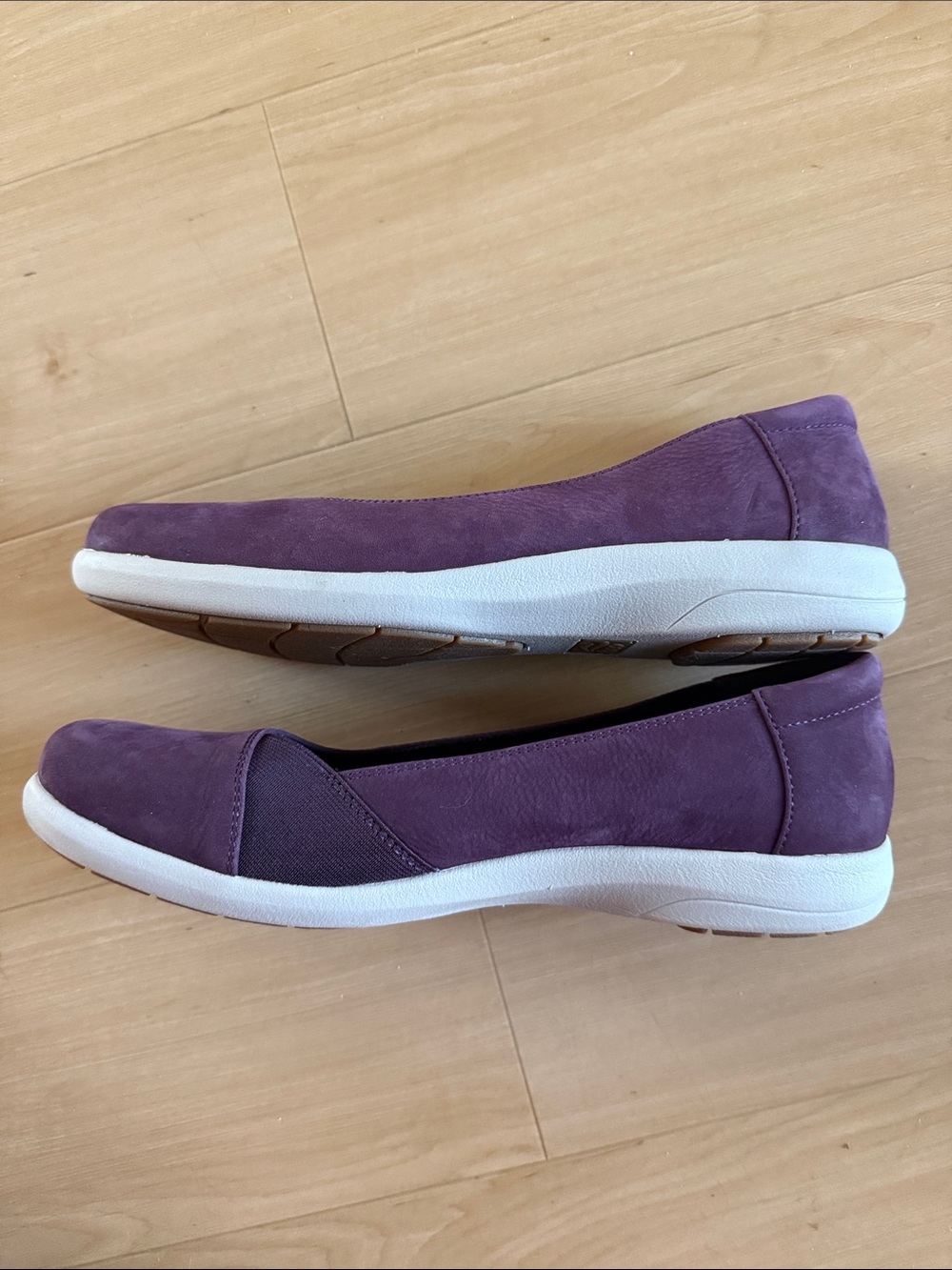 ABEO EMRIE PEW2210 LEATHER BALLET FLAT WOMENS SHOE COMFORT SLIP ON PURPLE SZ 10 - Picture 6 of 12